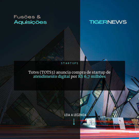 Totvs (TOTS3) anuncia compra de startup de atendimento digital por R$ 6,7 milhões